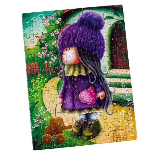 Puzzle «Śliczna lalka ze słoniem» DT100-04