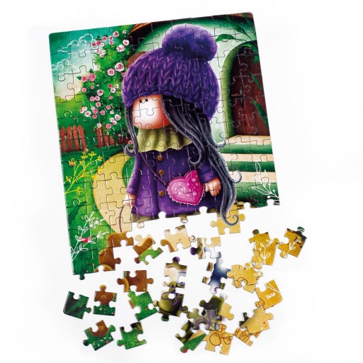 Puzzle «Śliczna lalka ze słoniem» DT100-04