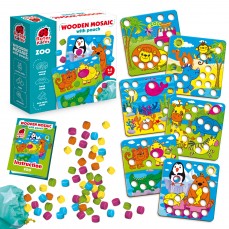 Educational  game «Wooden mosaic with pouch. Zoo»