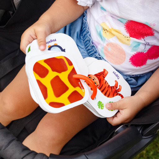 Karty na pierścionku Kolory. Zwierząt