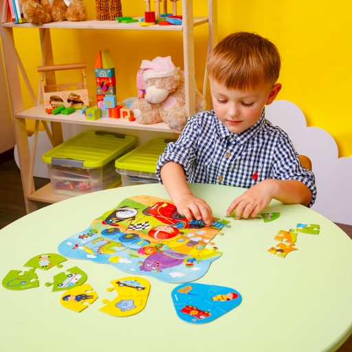 Puzzle 2 in 1 "Samochody"