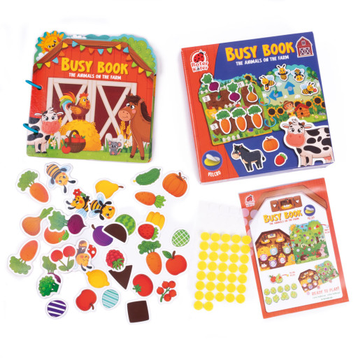 Zajęta książeczka na rzep. Zwierzęta na farmie.