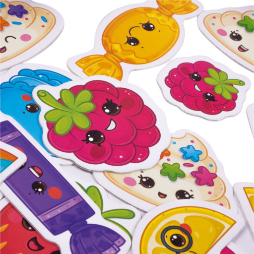 Zajęta książeczka zapinana na rzep. Słodycze.