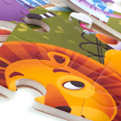 Piankowe puzzle "Zwierzęta w zoo"