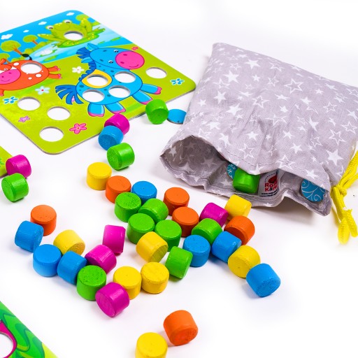 Educational  game «Wooden mosaic with pouch. Farm»