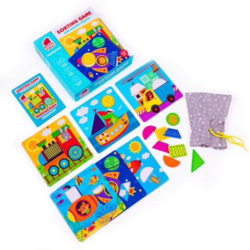 Educational game «Sorting game with wooden figures. Transport»