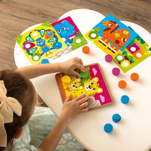 Gra edukacyjna «Drewniana mozaika. Zoo»