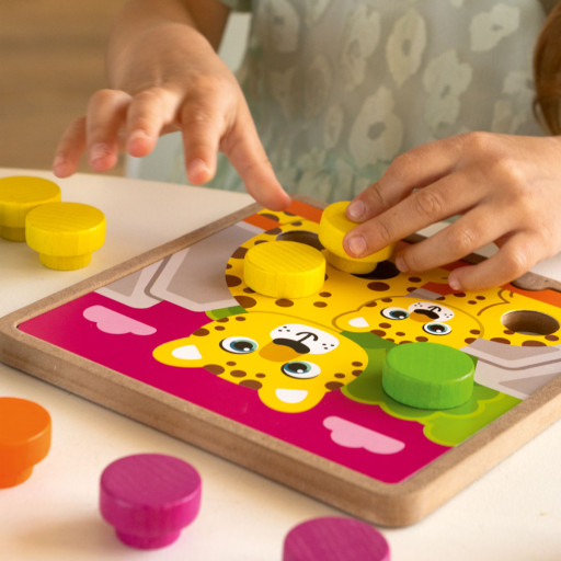 Gra edukacyjna «Drewniana mozaika. Zoo»